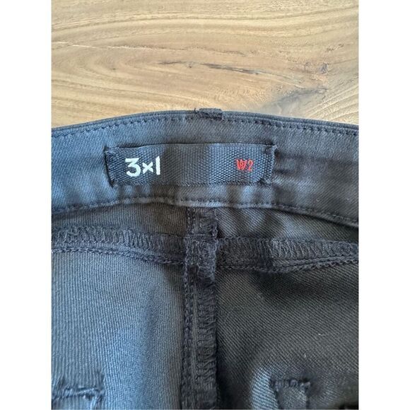 3x1 NYC W2 Blqck Coated Zip Ankle Low Rise Skinny Jeans - Picture 6 of 7